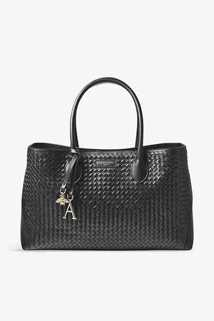 ASPINAL OF LONDON Womens London Logo-Print Leather Tote Bag