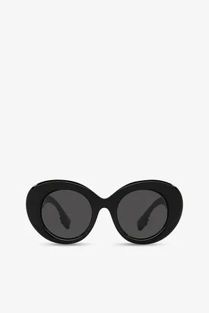 Burberry Womens Be4370U Margot Round-Frame Acetate Sunglasses