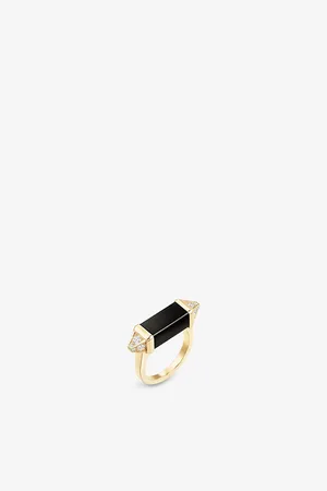 Cartier Les Berlingots De 18ct Yellow-Gold, 0.33ct Brilliant-Cut Diamond and Onyx Cocktail Ring
