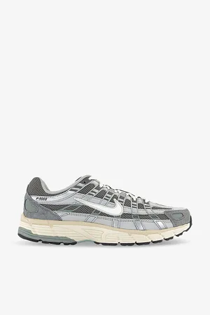 Nike Womens P-6000 Chunky-Sole Leather and Mesh Low-Top Trainers