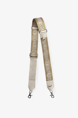 Zadig & Voltaire Womens Logo-Print Woven Shoulder Strap