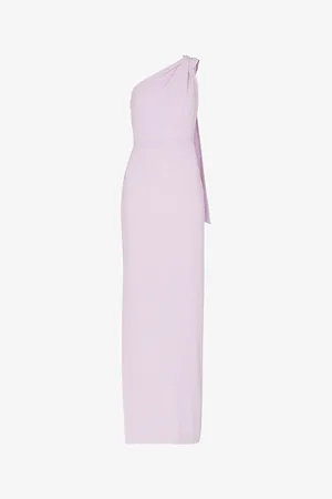 Whistles Womens Bethan One-Shoulder Stretch-Woven Maxi Dress