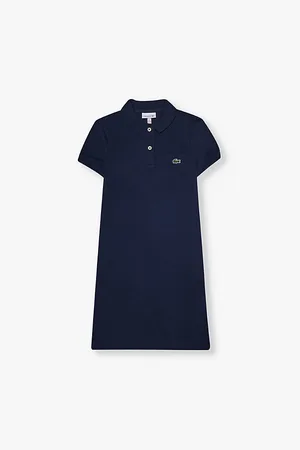 Lacoste Logo-Patch Chest-Pocket Cotton-Pique Polo Dress 4-14 Years