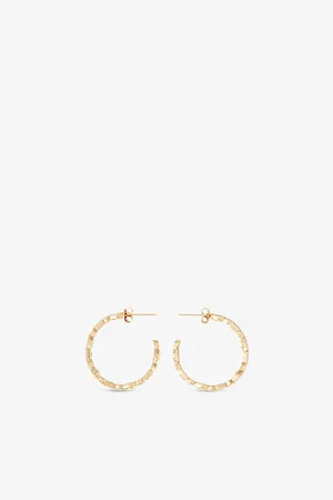 Maje Crystal-Embellished Brass Hoop Earrings