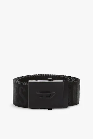 Diesel Mens B- Ind Logo-Motif Woven Tape Belt