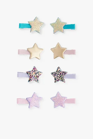 MIMI & LULA Party Stellar Pack Of Eight Fabric Hair Clips