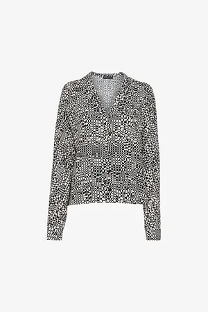 Whistles Womens Polka-Dot Woven Blouse