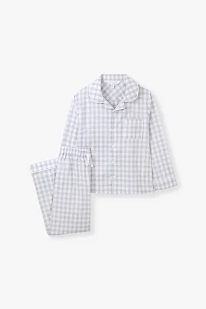 The Little White Company Brushed-Flannel Gingham-Print Organic-Cotton Pyjamas 7-12 Years