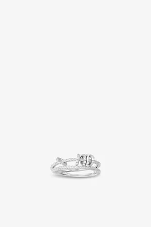 APM Monaco Womens Piercing Sterling and Zirconia Ring