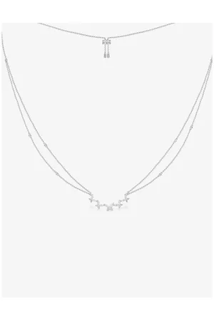 APM Monaco Womens Butterflies Adjustable Sterling- and Zirconia Necklace