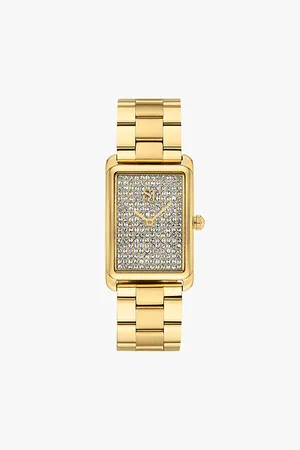 Sif Jakobs Sj-W1034-Cz-Yg Santina Yellow Gold-Plated and Zirconia Quartz Watch