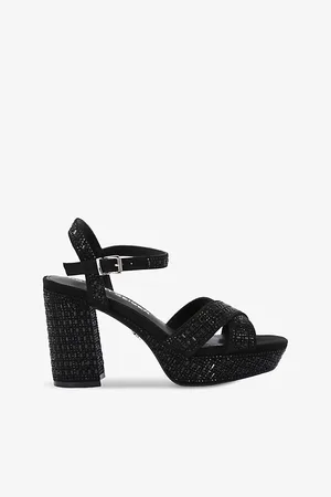 Kurt Geiger Womens Fleur Bead-Embellished Platform-Heel Woven Sandals