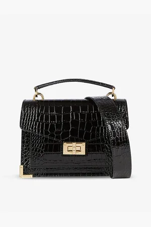 The Kooples Womens Small Emily Crocodile-Effect Leather Cross-Body Bag
