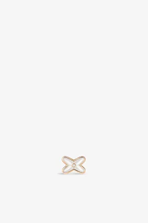CHAUMET Jeux De Liens 18ct Rose-Gold, 0.005ct Diamond and Mother-Of-Pearl Single Earring