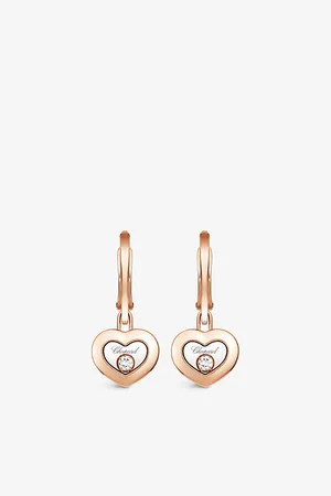 Chopard Happy Diamonds 18ct Rose-Gold and 0.10ct Diamond Earrings