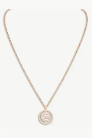 MESSIKA Lucky Move 18ct Rose-Gold and Pavé Diamond Necklace