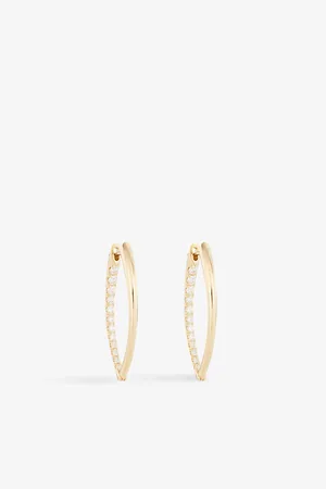 Melissa Kaye Cristina Medium 18ct Yellow-Gold and 0.57ct Brilliant-Cut Diamond Earrings