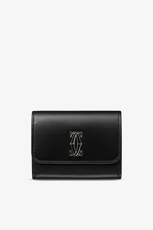 Cartier Womens C De Mini Leather Wallet