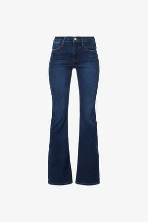 Frame Womens Le High Flare Slip-Pocket High-Rise Flare-Leg Stretch-Denim Jeans