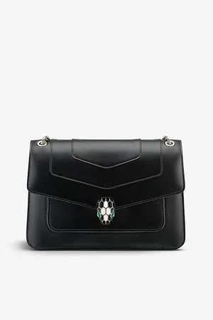 Bvlgari Womens Serpenti Forever Leather Cross-Body Bag