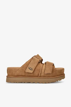 UGG Womens Goldenstar Double-Strap Suede Sandals