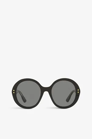 Gucci Womens Gg1081S Round-Frame Acetate Sunglasses