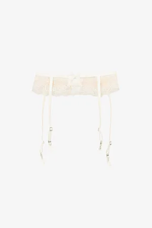 Agent Provocateur Womens Lindie Floral Mesh Suspender Belt
