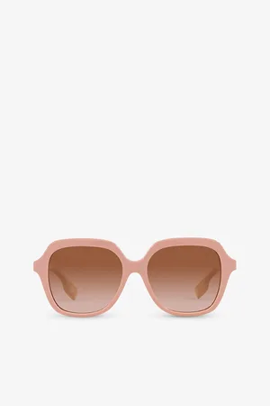 Burberry Womens Be4389 Joni Square-Frame Brand-Embellished Acetate Sunglasses