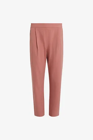 AllSaints Womens Aleida Tapered Mid-Rise Stretch-Woven Trousers