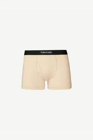 Tom Ford Mens Logo-Embroidered Cotton-Blend Jersey Boxers