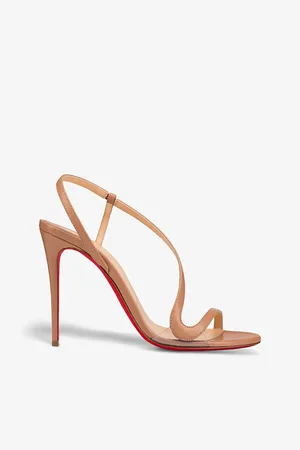 Christian Louboutin Womens Rosalie 100 Leather Heeled Sandals