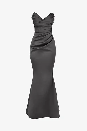 House Of Cb Womens Fleur Sweetheart-Neckline Fishtail-Hem Woven Maxi Dress