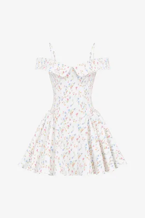House Of Cb Womens Elida Off-The-Shoulder Floral-Print Woven Mini Dress