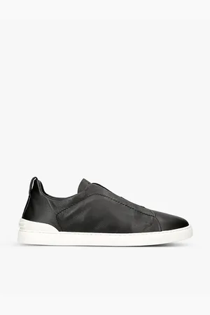 Ermenegildo Zegna Mens Triple Stitch Secondskin Leather Trainers