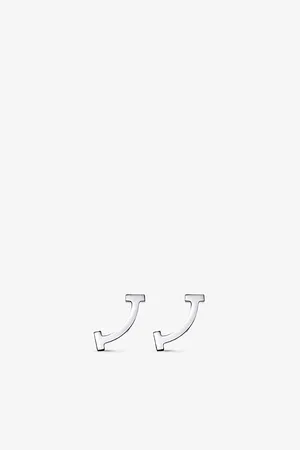 Tiffany & Co. Mens Tiffany T Smile 18ct White-Gold Earrings
