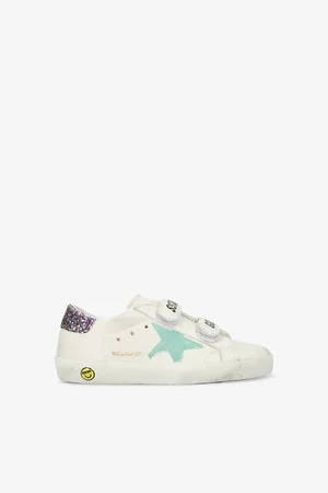 Golden Goose Old School Glitter-Embellished Leather Low-Top Trainers