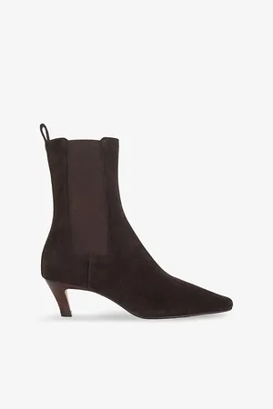 Dune Womens Odele Heeled Suede Chelsea Ankle Boots
