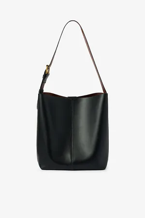 Soeur Womens Saudade Logo-Embossed Leather Shoulder Bag