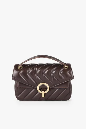 Sandro Womens Yza Small Leather Shoulder Bag