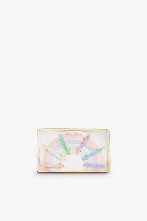Meri Meri Glitter-Embellished Metal Hair Slides Set Of Six