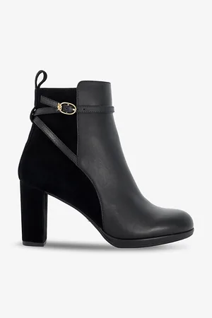 Dune Womens Ottara Branded-Buckle Leather Ankle Boot