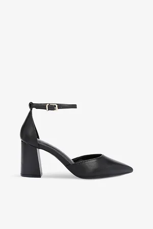 Carvela Womens Refined Block-Heel Faux-Leather Courts