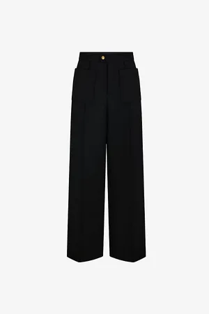 Soeur Womens Harry Straight-Leg Wool-Blend Trousers