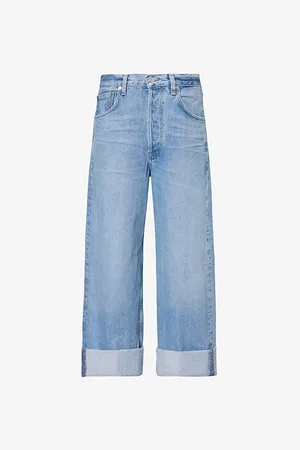 Citizens of Humanity Womens Ayla Baggy Wide-Leg High-Rise Jeans