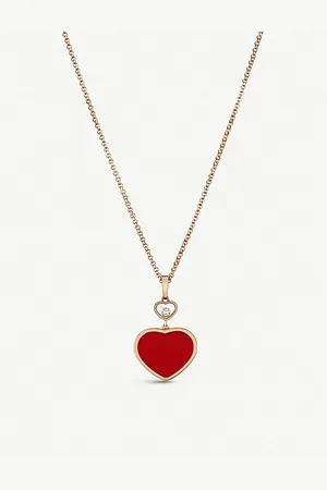 Chopard Happy Hearts 18ct Rose-Gold and Diamond Pendant