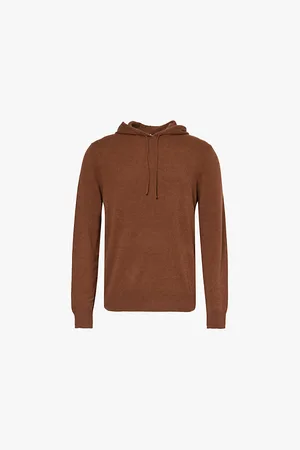 7 for all Mankind Mens Stitching Long-Sleeves Regular-Fit Cashmere Hoody