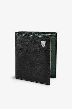 ASPINAL OF LONDON Mens Billfold Logo-Embellished Leather Wallet