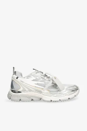 OFF-WHITE Mens Be Right Back Mesh and Faux-Leather Low-Top Trainers