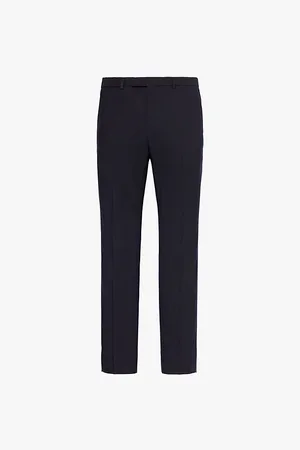 Gucci Mens Regular-Fit Straight-Leg Wool Trousers
