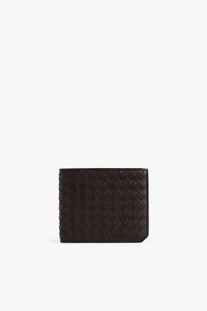 Bottega Veneta Mens Bifold Intrecciato Leather Wallet